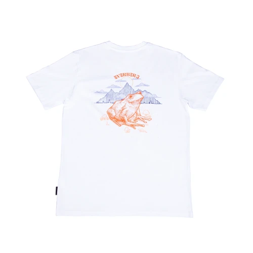 Biały T-Shirt z Żabą dla wspinacza | EVERBERG